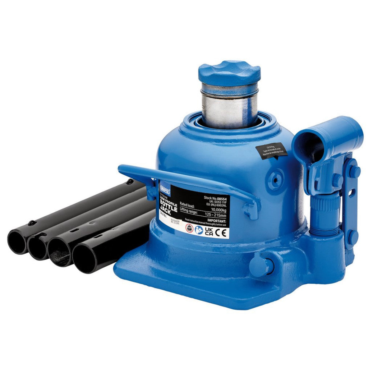 Draper Low Profile Bottle Jack, 10 Tonne 08554