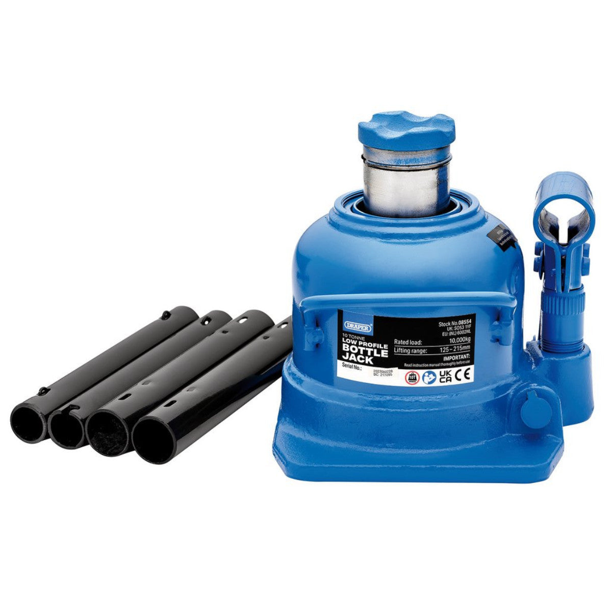 Draper Low Profile Bottle Jack, 10 Tonne 08554