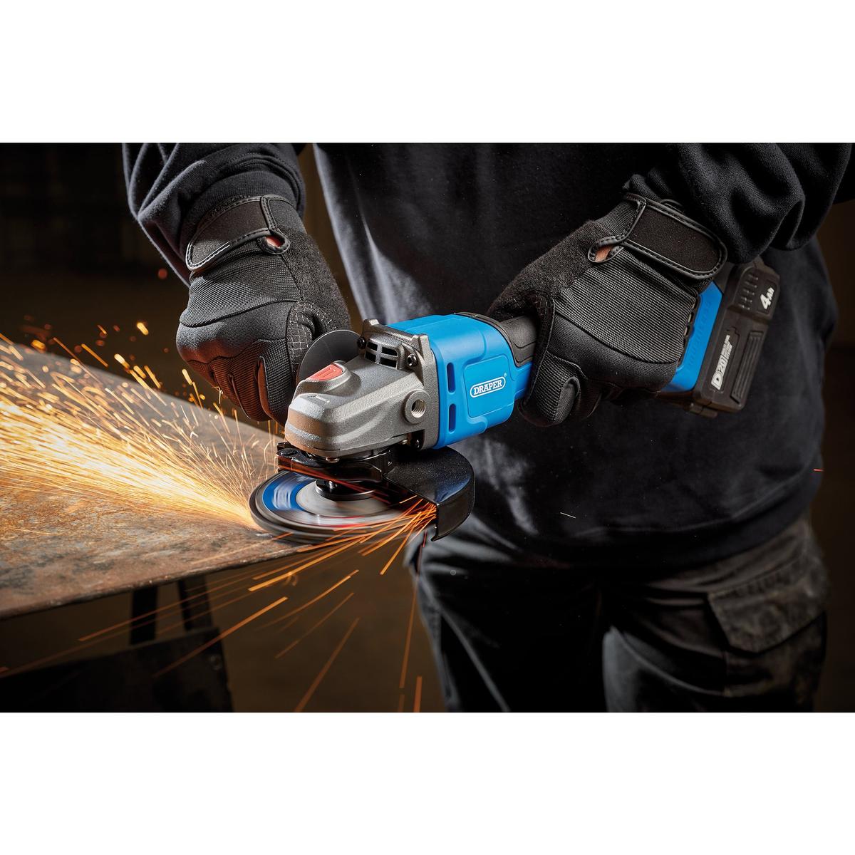 Draper D20 20V Brushless Angle Grinder, 115/125mm (Sold Bare) - Image 4