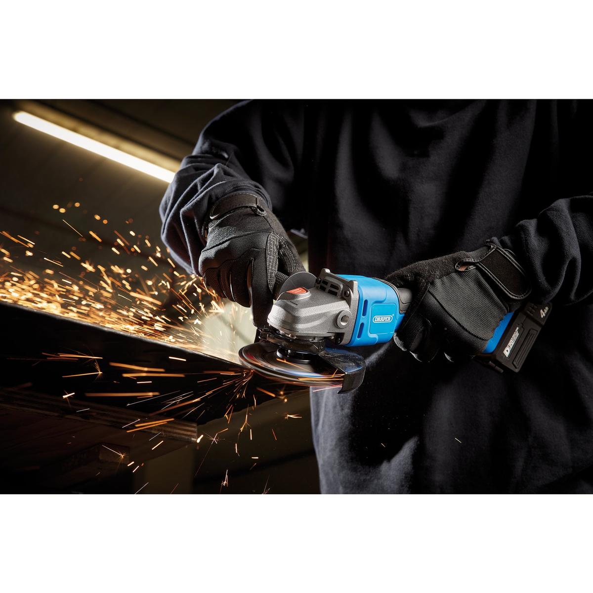 Draper D20 20V Brushless Angle Grinder, 115/125mm (Sold Bare) - Image 5