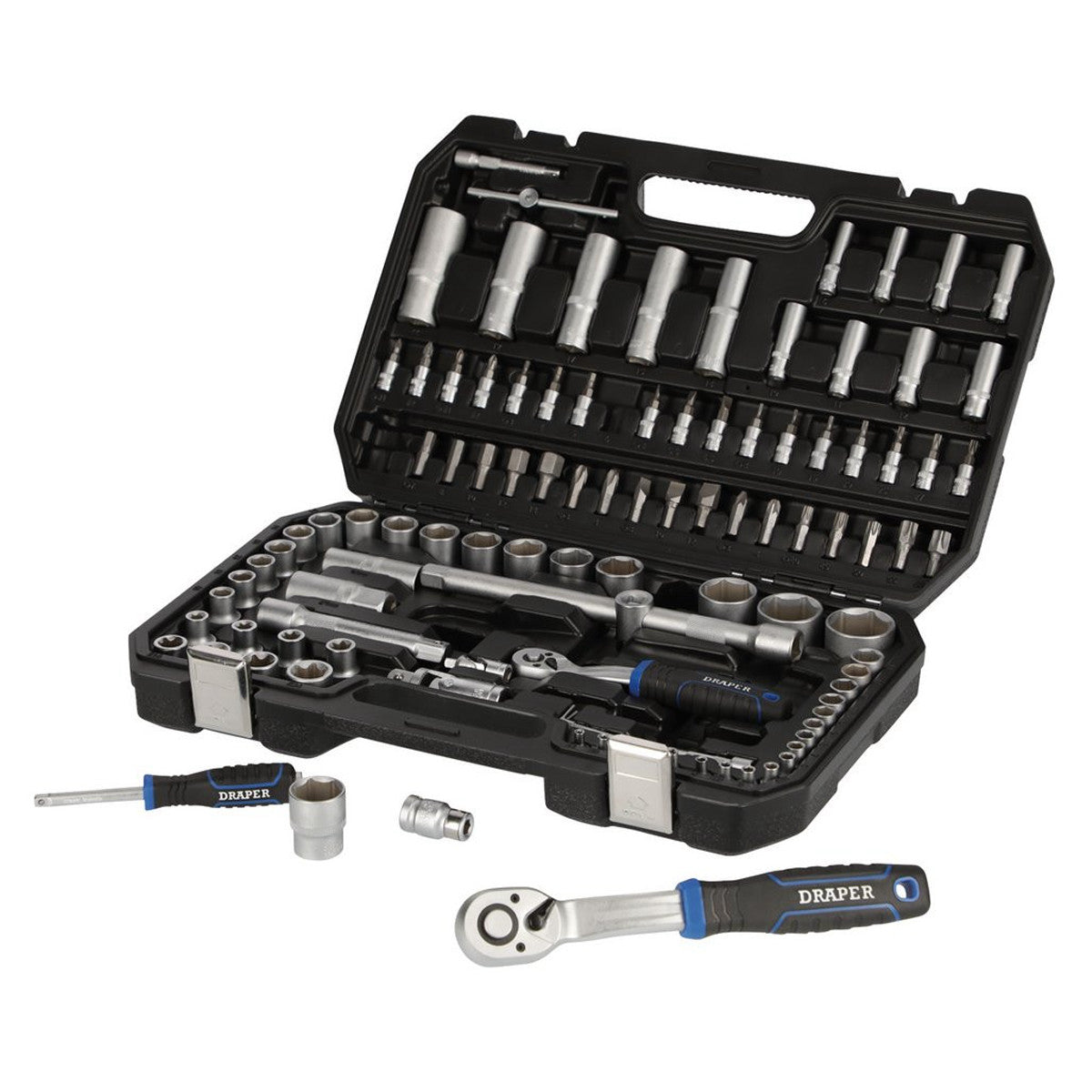 Draper HI-TORQ Metric Socket Set, 1/4" & 1/2" Sq. Dr. (108 Piece) 21536