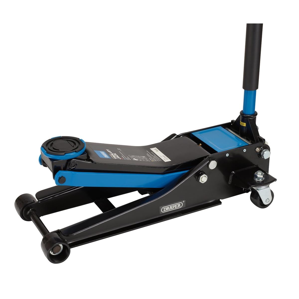 Draper Trolley Jack, 3 Tonne, Blue - Image 1