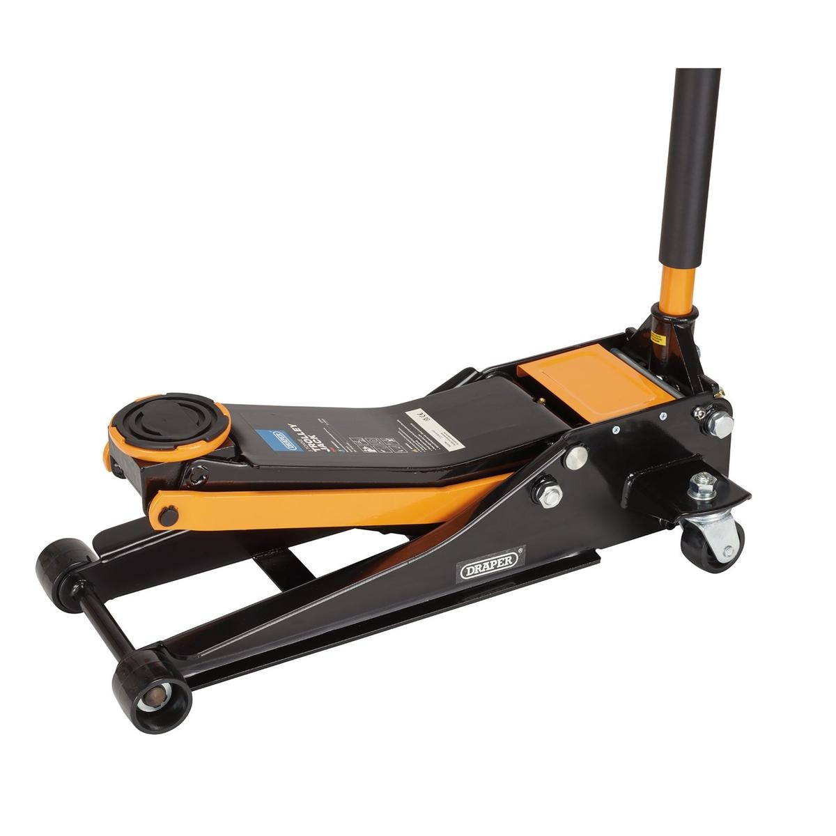 Draper Trolley Jack, 3 Tonne, Orange - Image 1