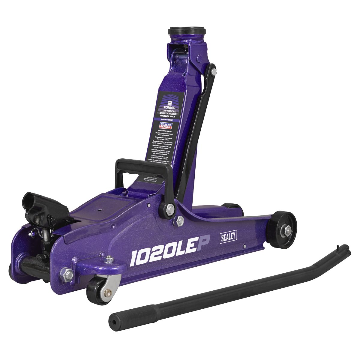 Sealey Low Profile Short Chassis Trolley Jack 2 Tonne - Purple - Image 1