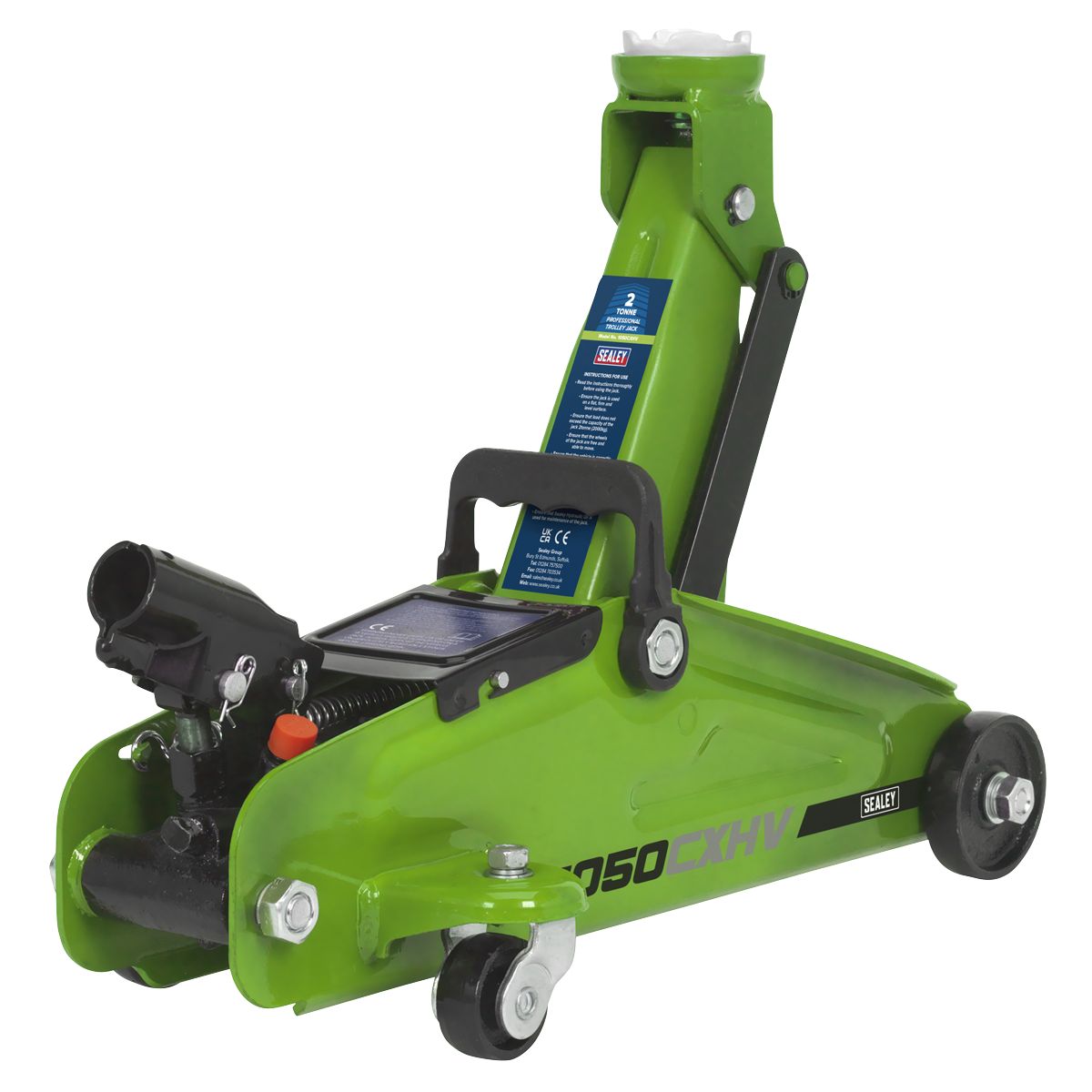 Sealey Short Chassis Trolley Jack 2 Tonne - Green - Image 9