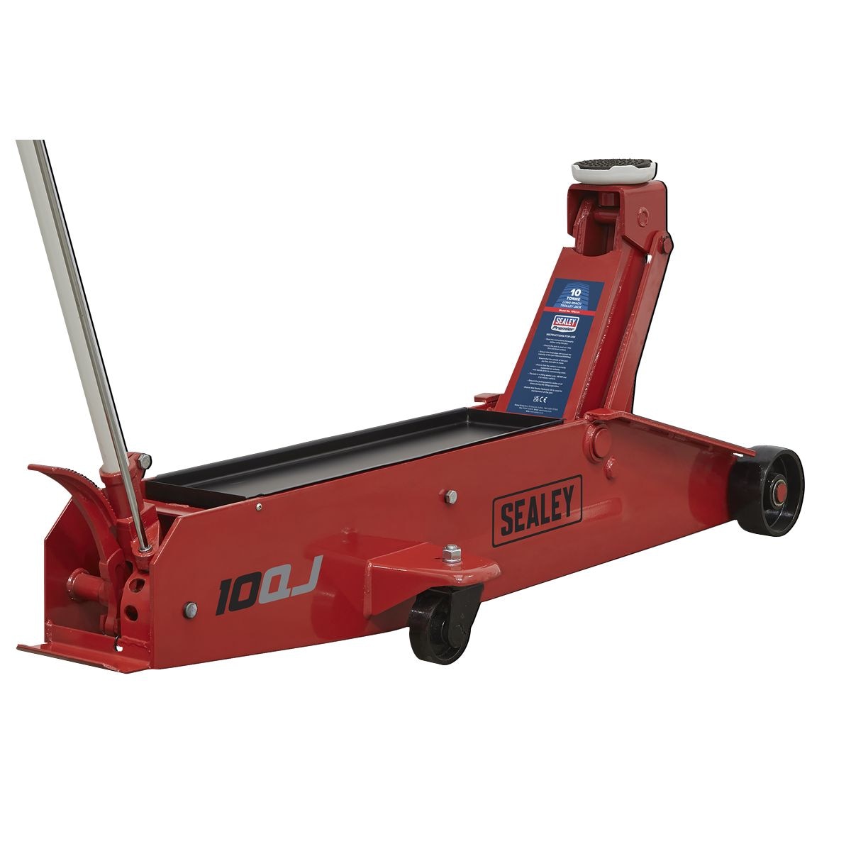 Sealey Premier Long Reach Trolley Jack 10 Tonne - Image 1