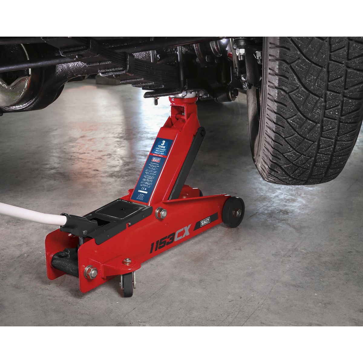 Sealey Long Reach Heavy-Duty Trolley Jack 3 Tonne - Image 2