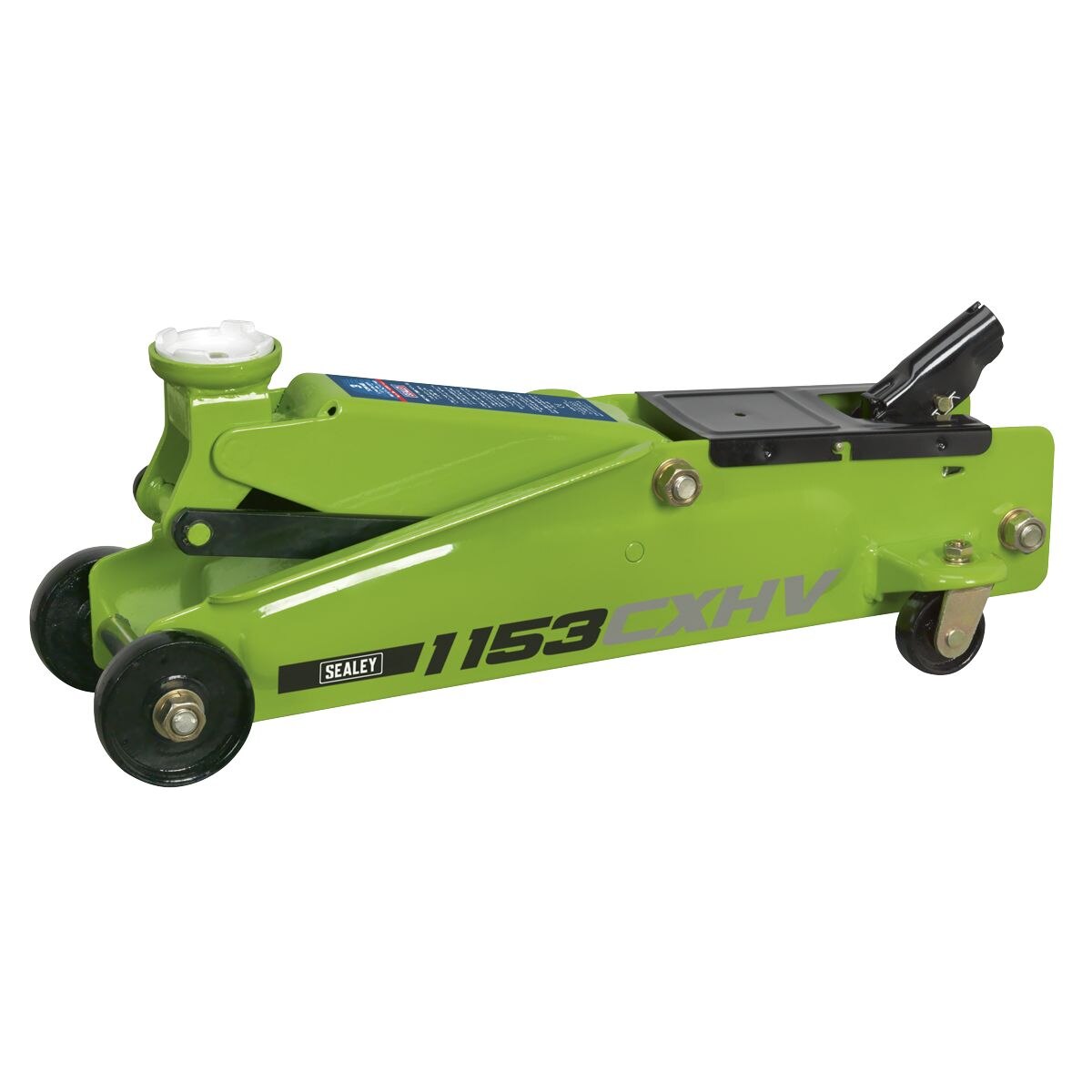 Sealey Long Reach Heavy-Duty Trolley Jack 3 Tonne - Green - Image 7
