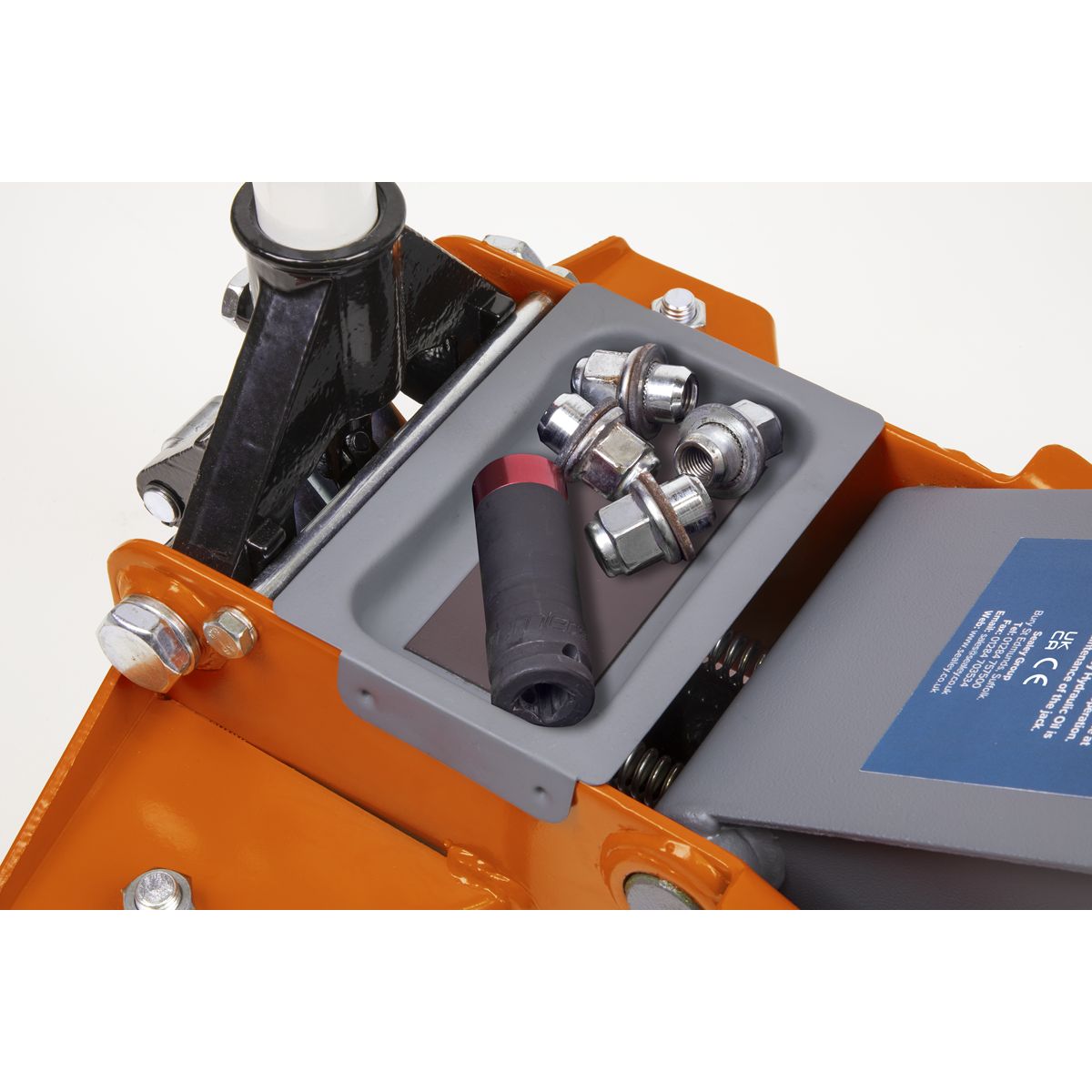 Sealey Low Profile Rocket Lift Trolley Jack 2.25 Tonne - Orange - Image 4