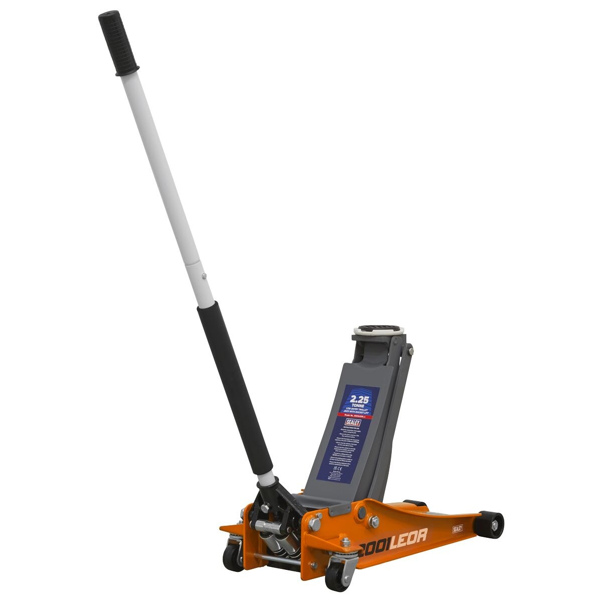 Sealey Low Profile Rocket Lift Trolley Jack 2.25 Tonne - Orange - Image 6