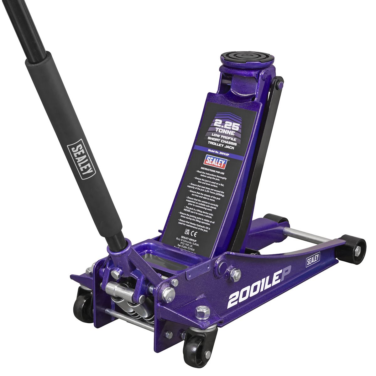 Sealey Low Profile Rocket Lift Trolley Jack 2.25 Tonne - Purple - Image 1