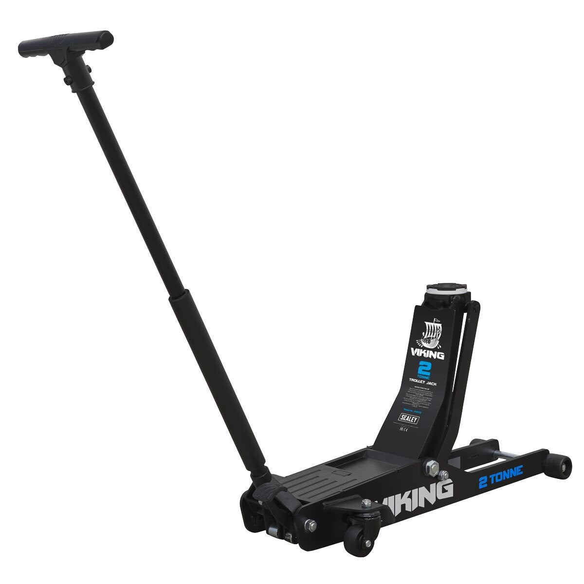 Sealey Viking Low Profile Professional Long Reach Trolley Jack with Rocket Lift 2 Tonne - Image 2