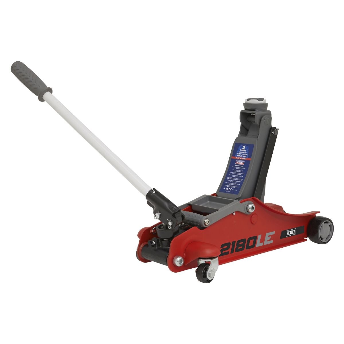 Sealey 180° Handle Low Profile Short Chassis Trolley Jack 2 Tonne - Red - Image 6