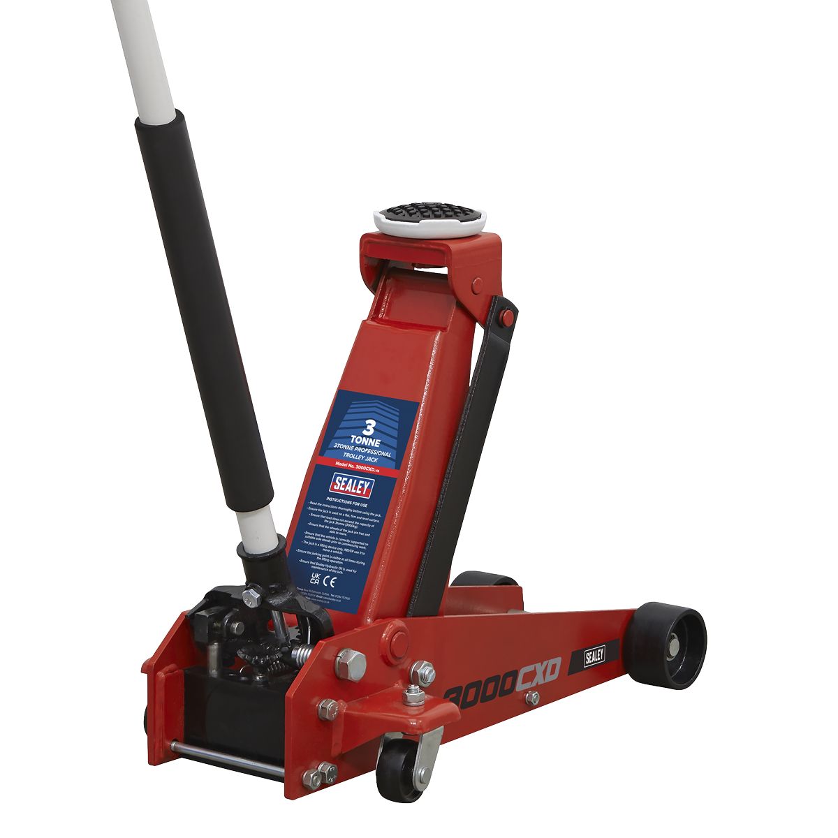 Sealey Standard Chassis Trolley Jack 3 Tonne - Image 1
