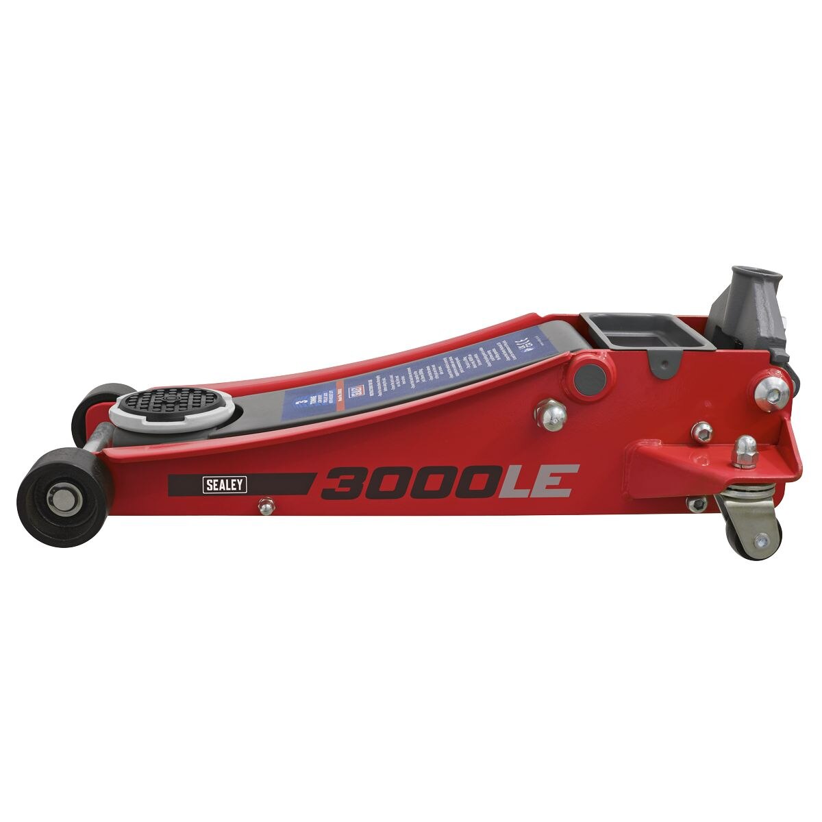 Sealey Low Profile Trolley Jack with Rocket Lift 3 Tonne - Red - Image 9