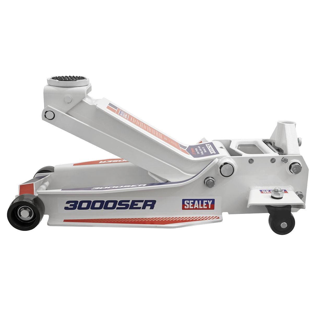 Sealey Low Profile Long Reach Trolley Jack with Rocket Lift 3 Tonne - Image 8