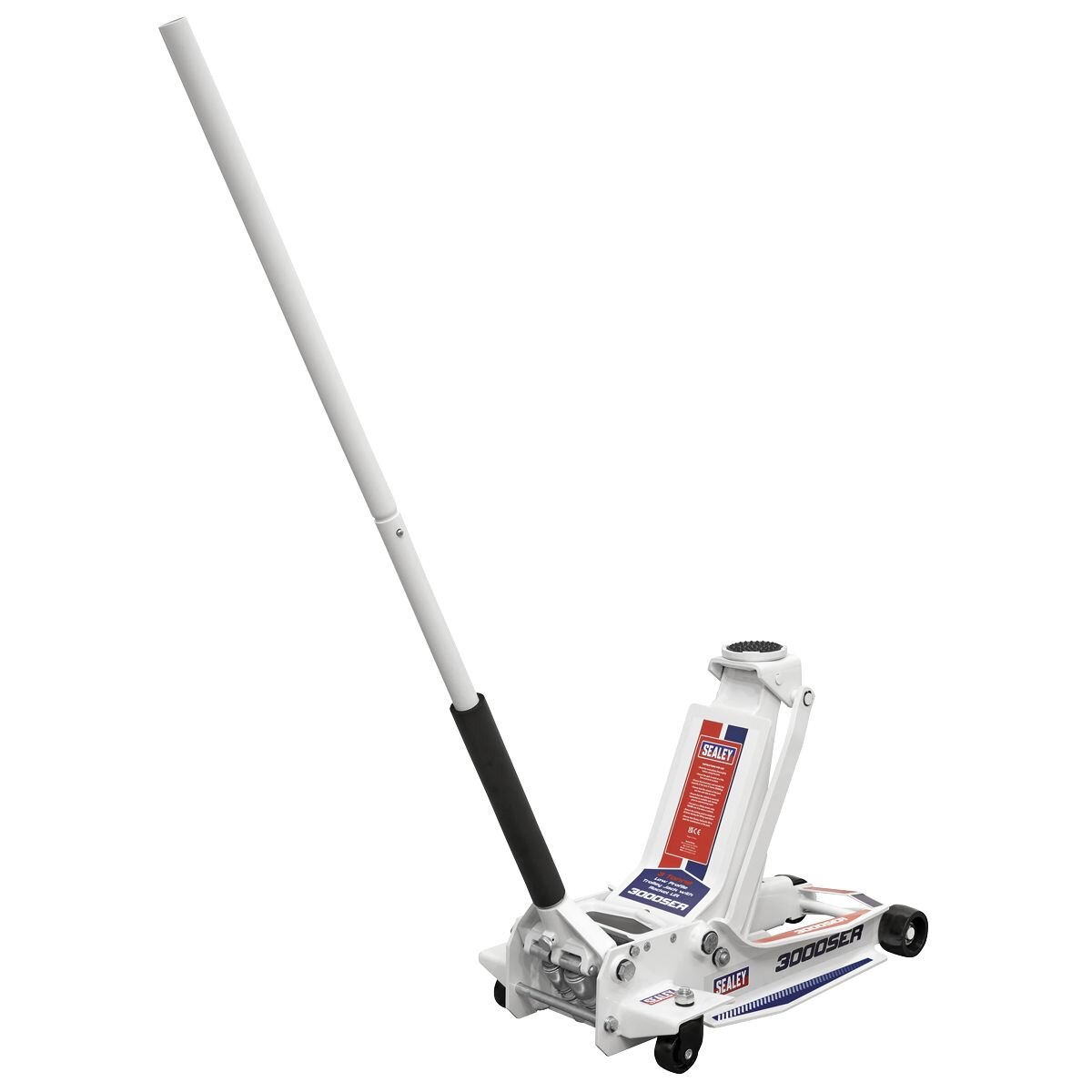 Sealey Low Profile Long Reach Trolley Jack with Rocket Lift 3 Tonne - Image 10