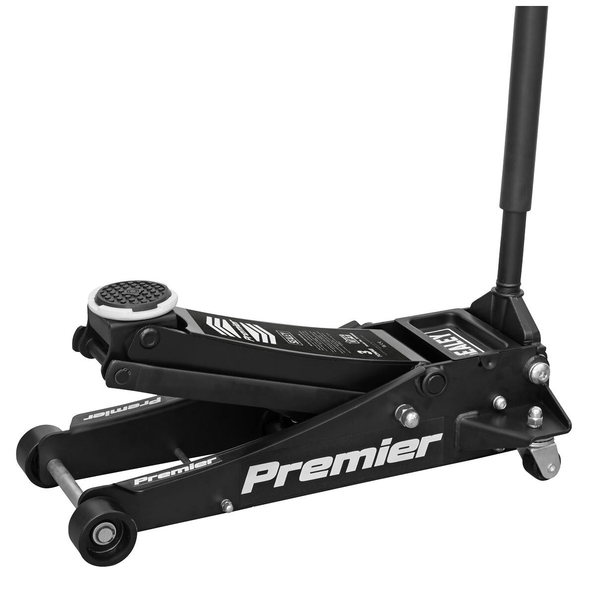 Sealey Premier Low Profile Trolley Jack with Rocket Lift 3 Tonne - Black - Image 3