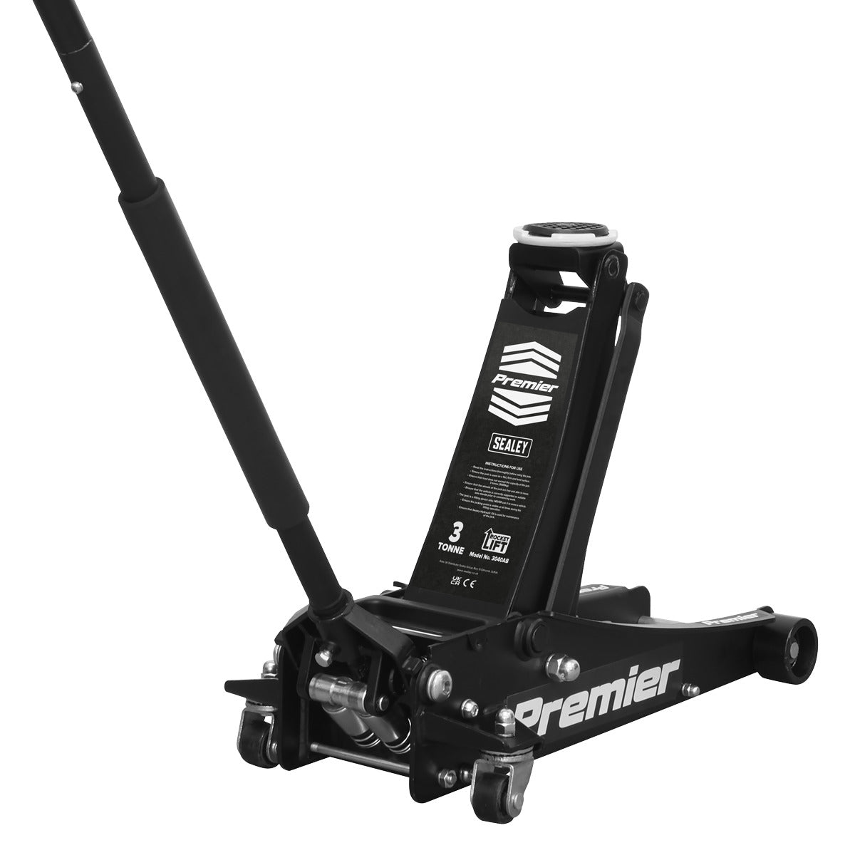 Premier Trolley Jack 3 Tonne & Axle Stands (Pair) 3 Tonne per Stand Combo 3040ABCOMBO