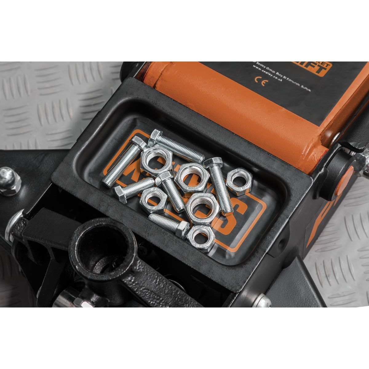 Sealey Premier Low Profile Trolley Jack with Rocket Lift 3 Tonne - Orange - Image 4