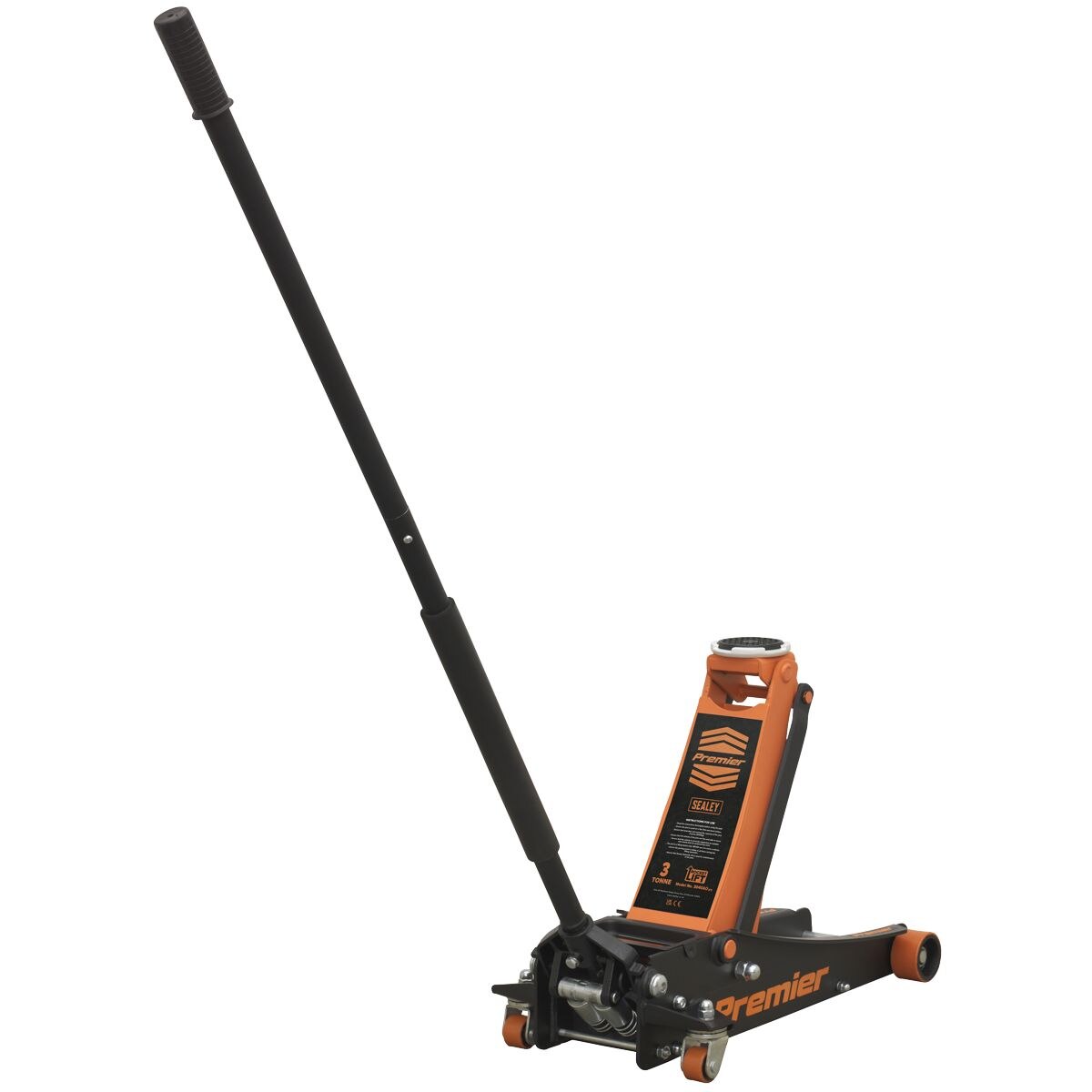 Sealey Premier Low Profile Trolley Jack with Rocket Lift 3 Tonne - Orange - Image 6