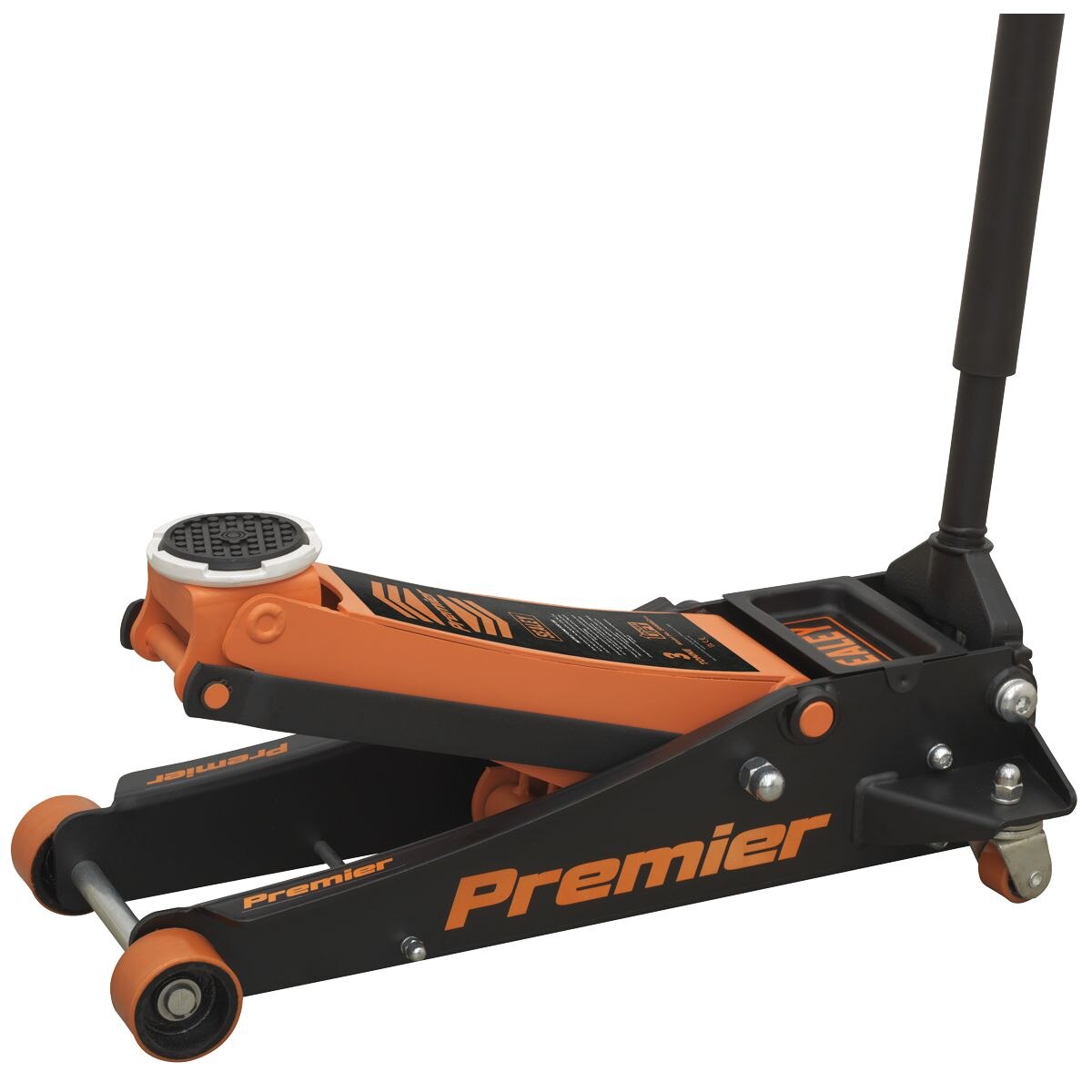 Sealey Premier Low Profile Trolley Jack with Rocket Lift 3 Tonne - Orange - Image 7