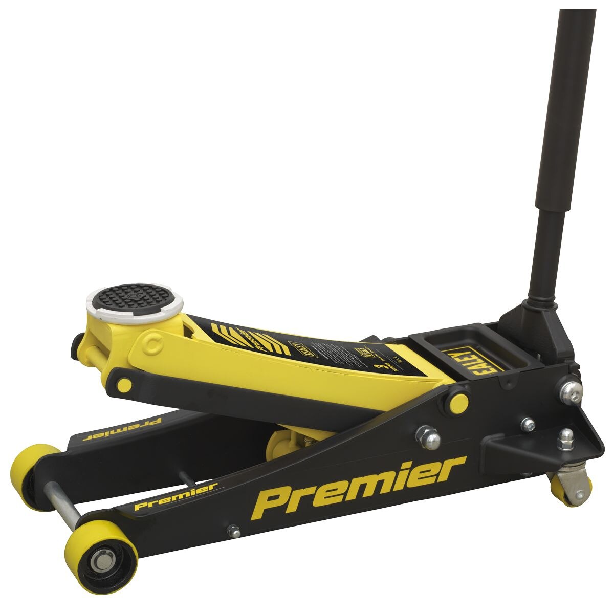 Sealey Premier Low Profile Trolley Jack with Rocket Lift 3 Tonne - Yellow - Image 3
