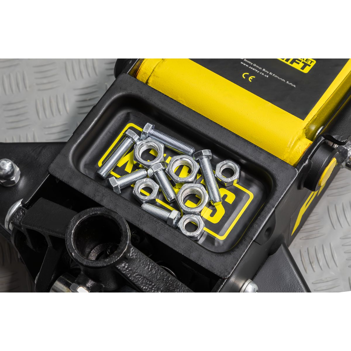 Sealey Premier Low Profile Trolley Jack with Rocket Lift 3 Tonne - Yellow - Image 7