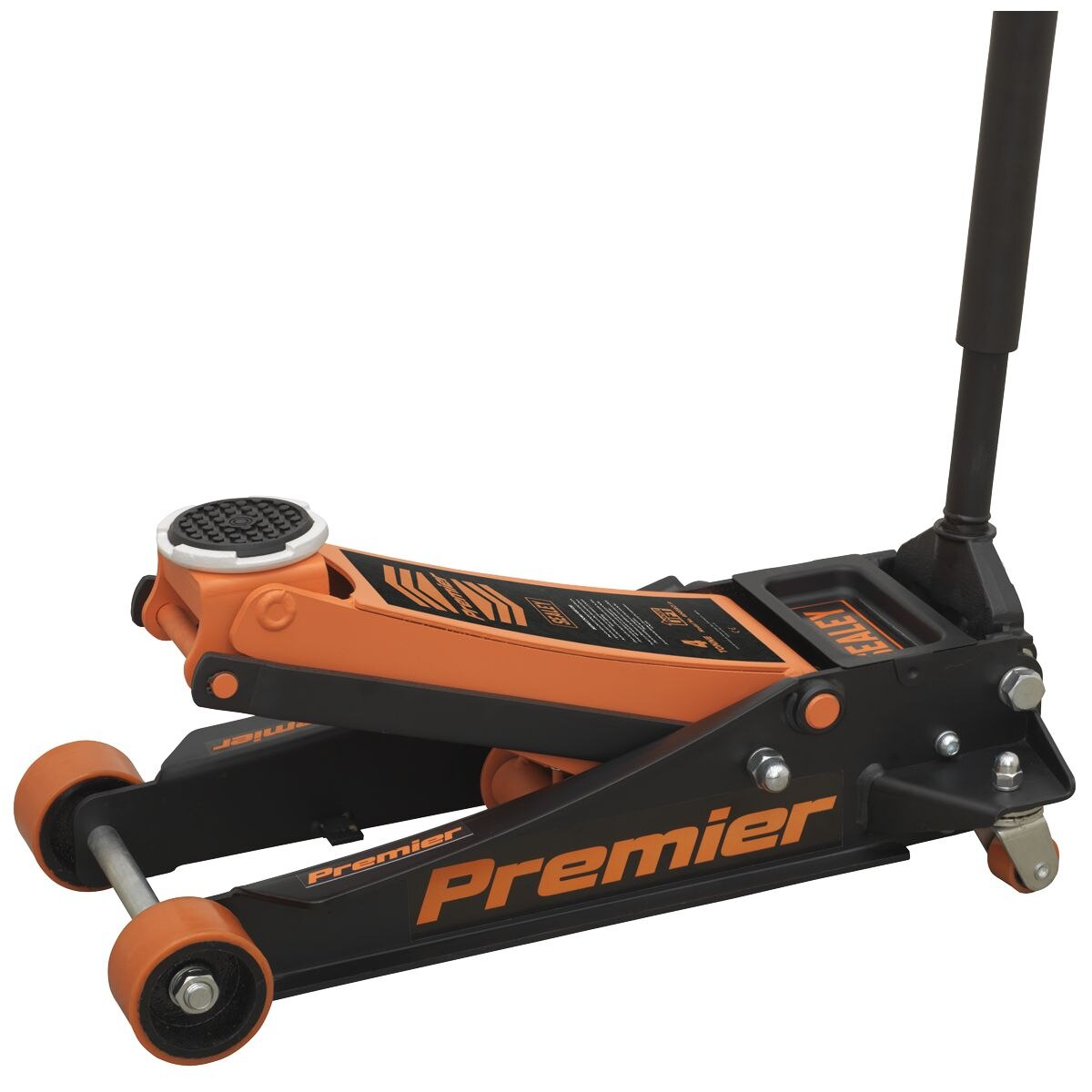 Sealey Premier Low Profile Trolley Jack with Rocket Lift 4 Tonne - Orange - Image 5