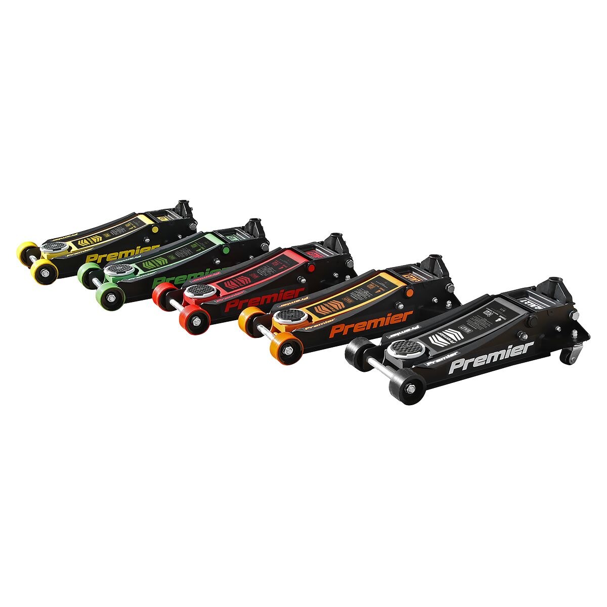 Sealey Premier Low Profile Trolley Jack with Rocket Lift 4 Tonne - Yellow - Image 3