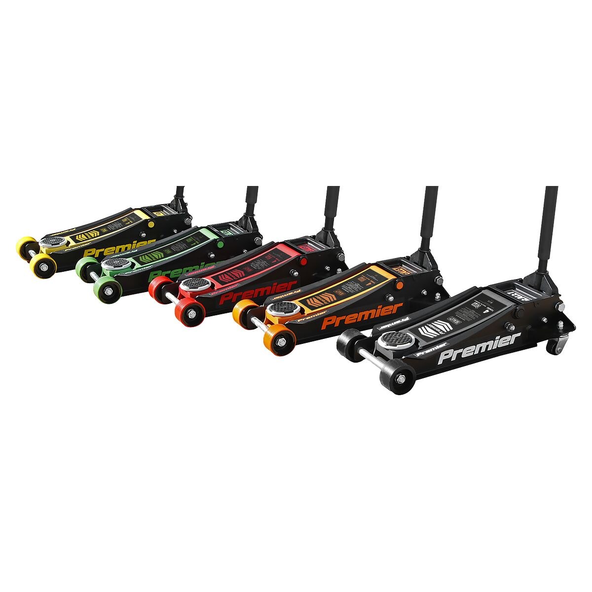 Sealey Premier Low Profile Trolley Jack with Rocket Lift 4 Tonne - Yellow - Image 4