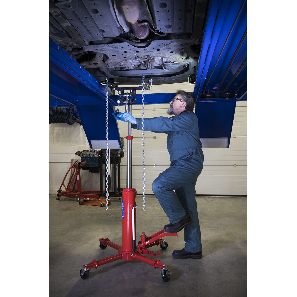 Sealey Telescopic Vertical Transmission Jack 500kg - Image 8