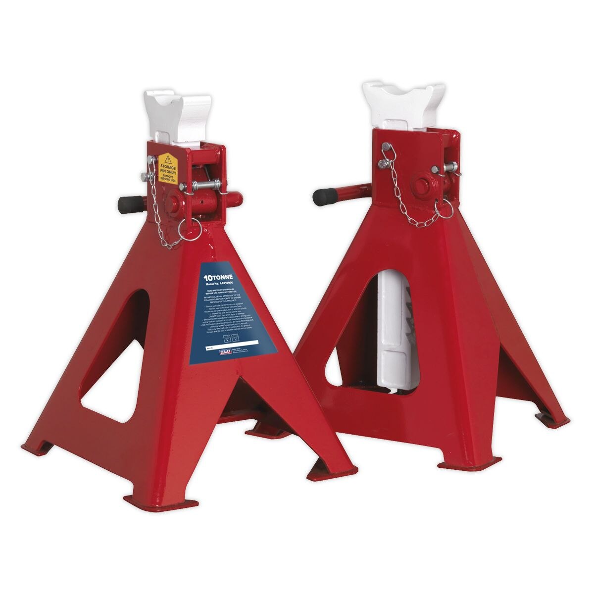 Sealey Auto Rise Ratchet Axle Stands (Pair) 10 Tonne Capacity per Stand - Image 5
