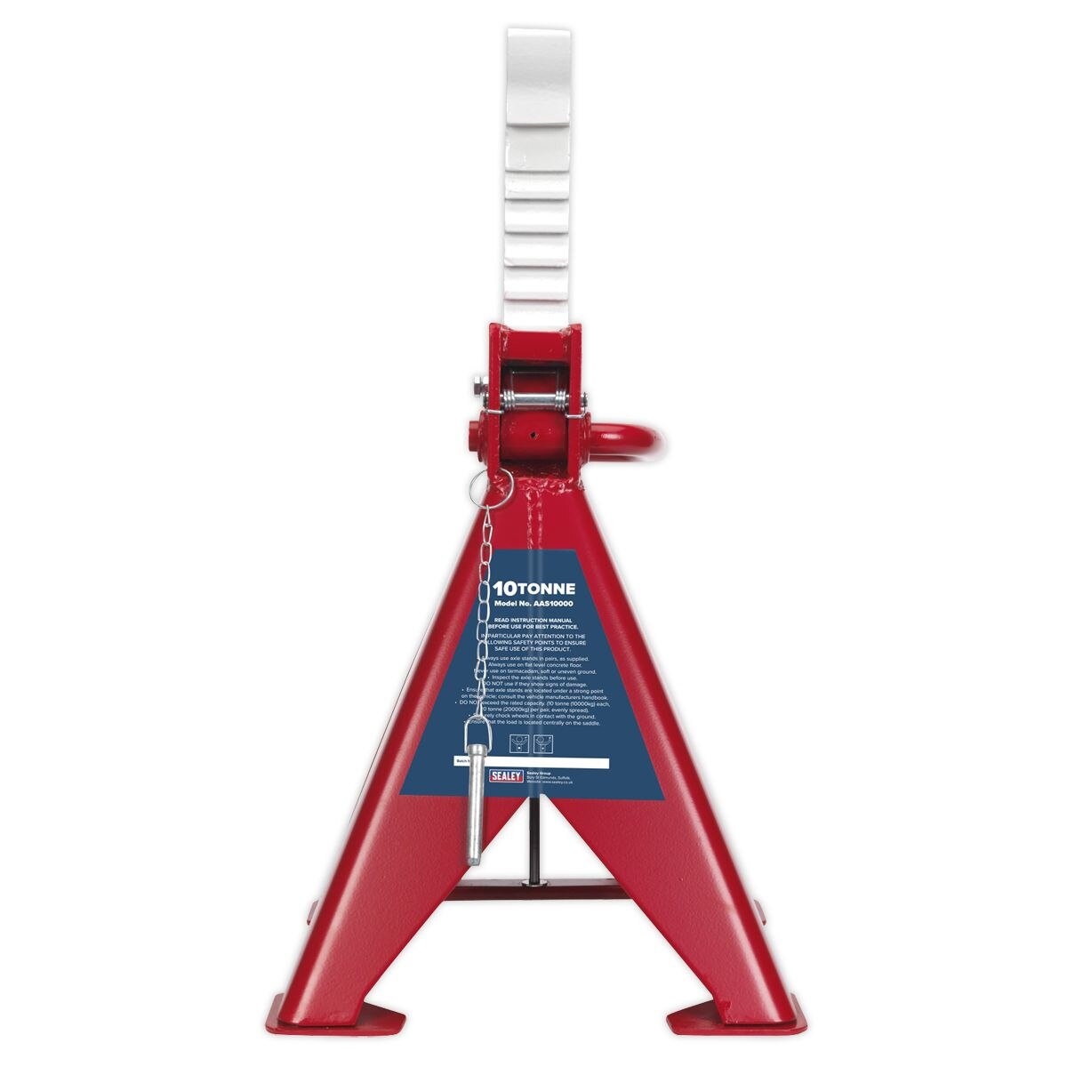 Sealey Auto Rise Ratchet Axle Stands (Pair) 10 Tonne Capacity per Stand - Image 6