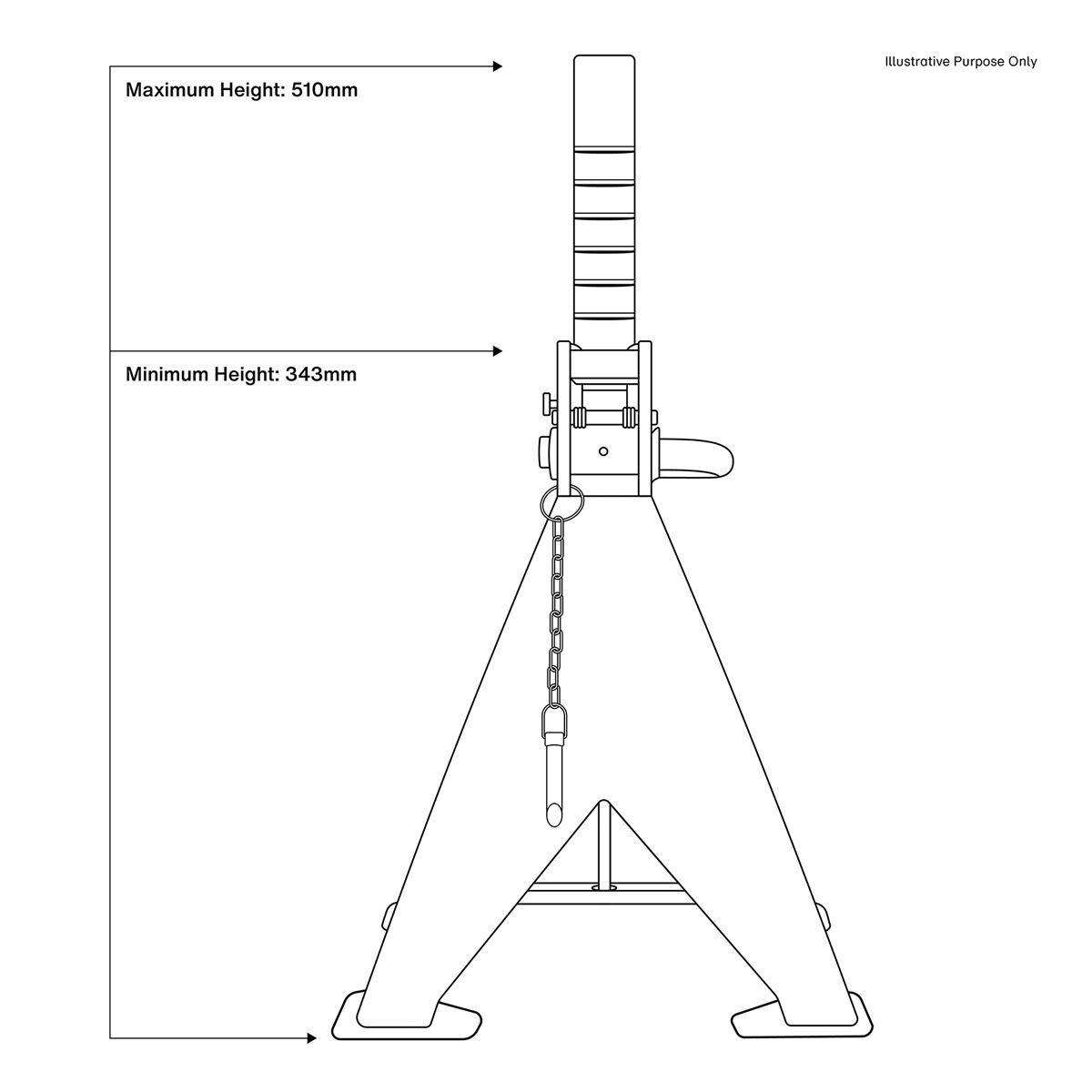 Sealey Auto Rise Ratchet Axle Stands (Pair) 3 Tonne Capacity per Stand - Image 2