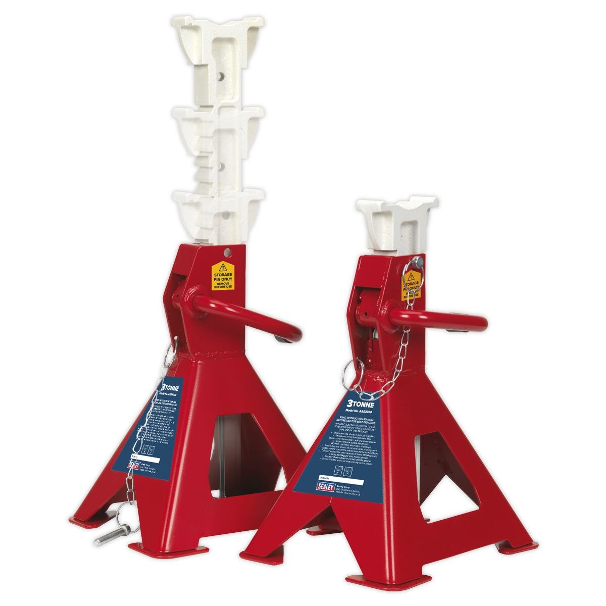 Sealey Auto Rise Ratchet Axle Stands (Pair) 3 Tonne Capacity per Stand - Image 9