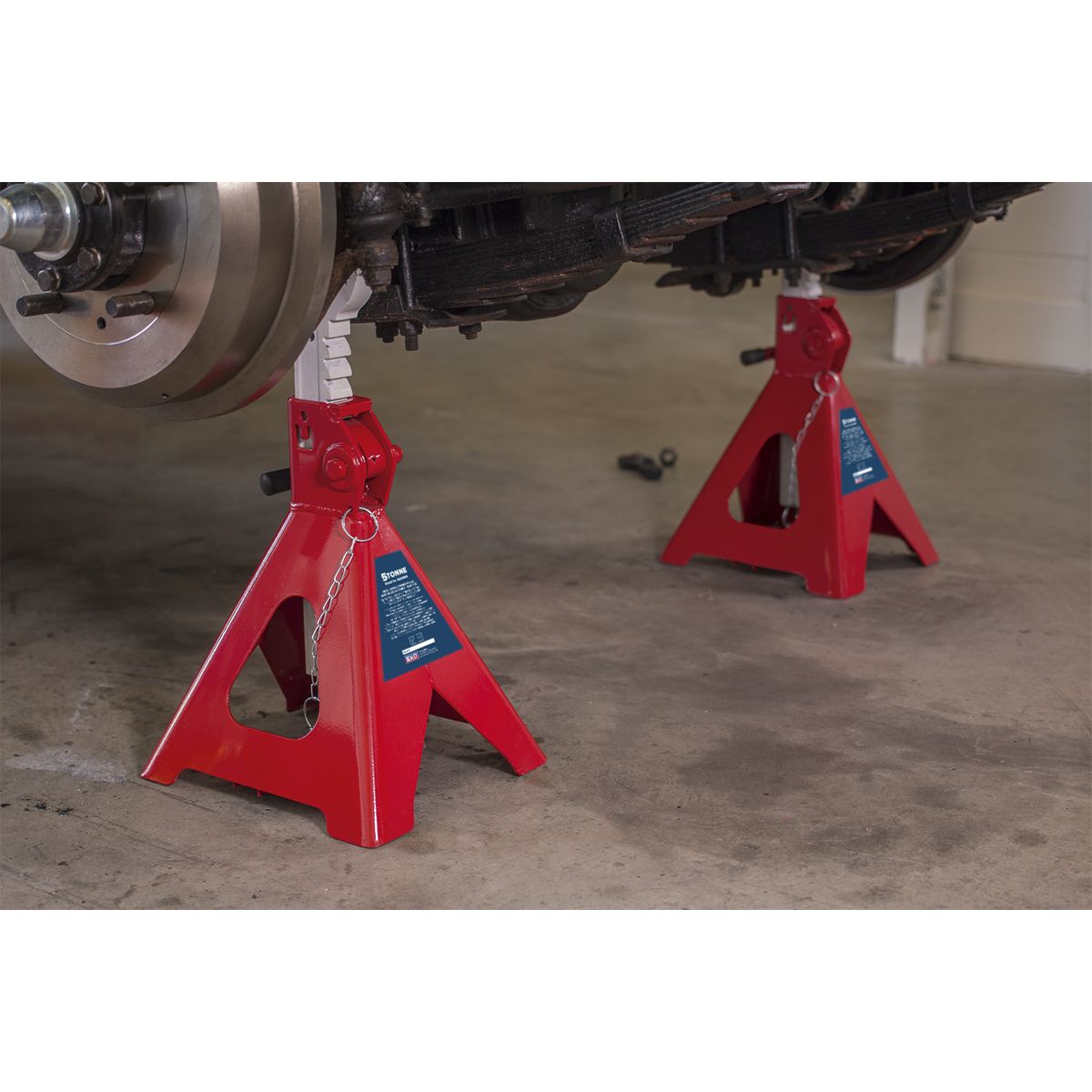Sealey Auto Rise Ratchet Axle Stands (Pair) 5 Tonne Capacity per Stand - Image 7