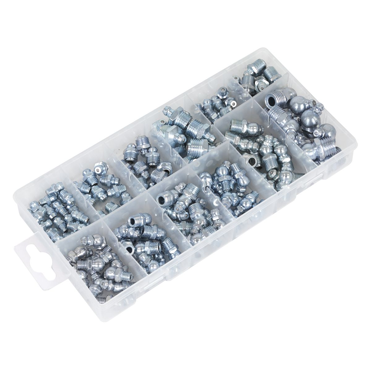 Sealey Metric/BSP/UNF Grease Nipple Assortment 130pc - Image 4