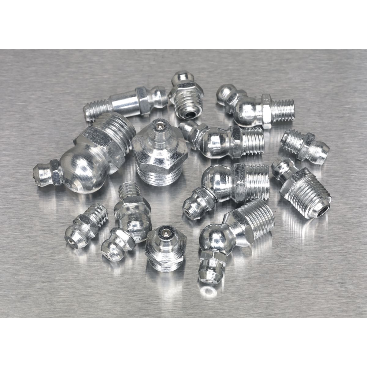 Sealey Metric/BSP/UNF Grease Nipple Assortment 130pc - Image 8