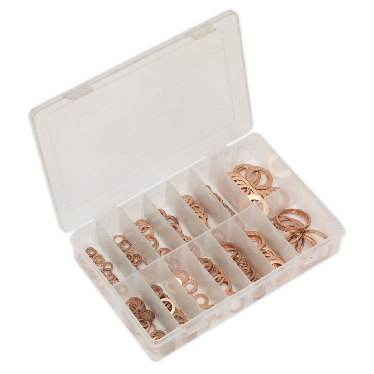Sealey Copper Sealing Washer Assortment 250pc - Image 1
