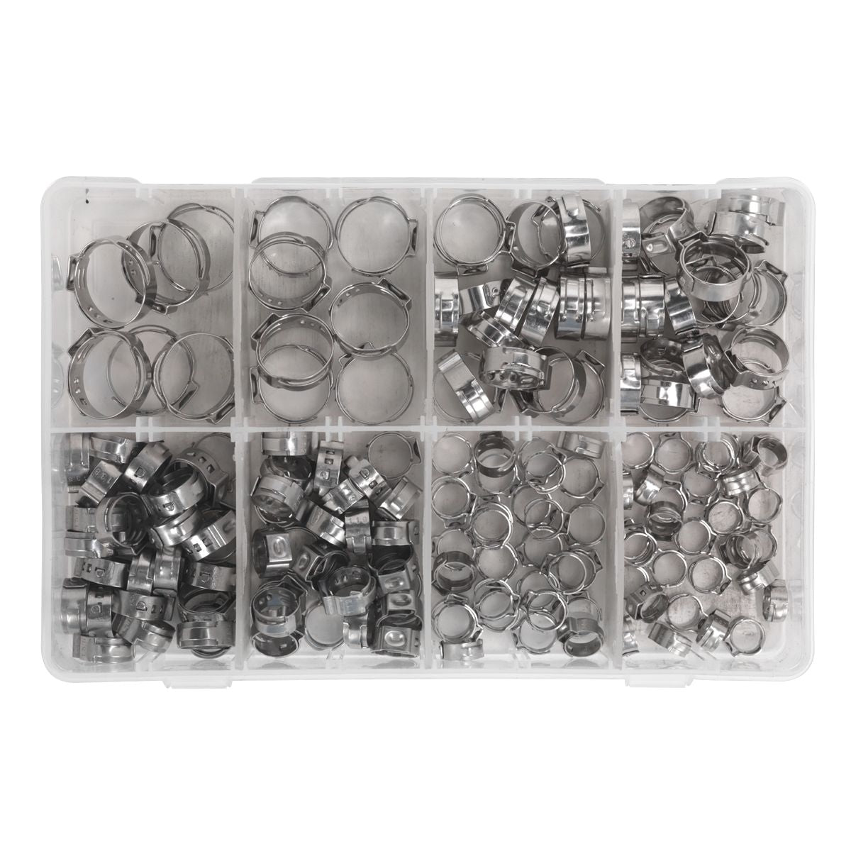 Sealey O-Clip Single Ear Assortment Stainless Steel 160pc - Image 3
