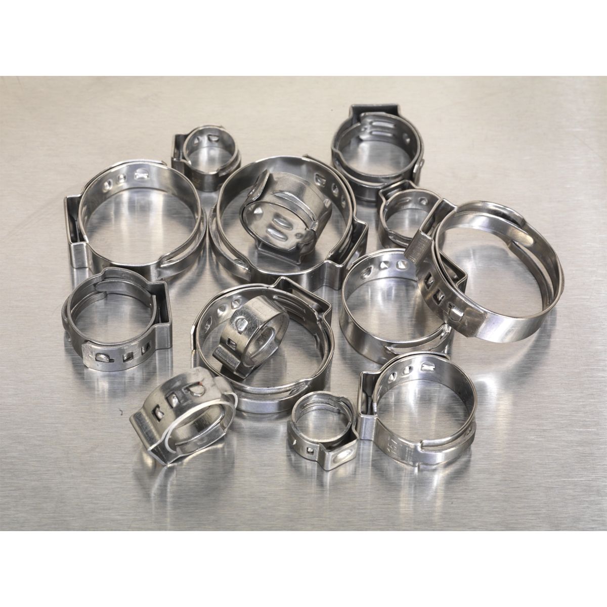 Sealey O-Clip Single Ear Assortment Stainless Steel 160pc - Image 6