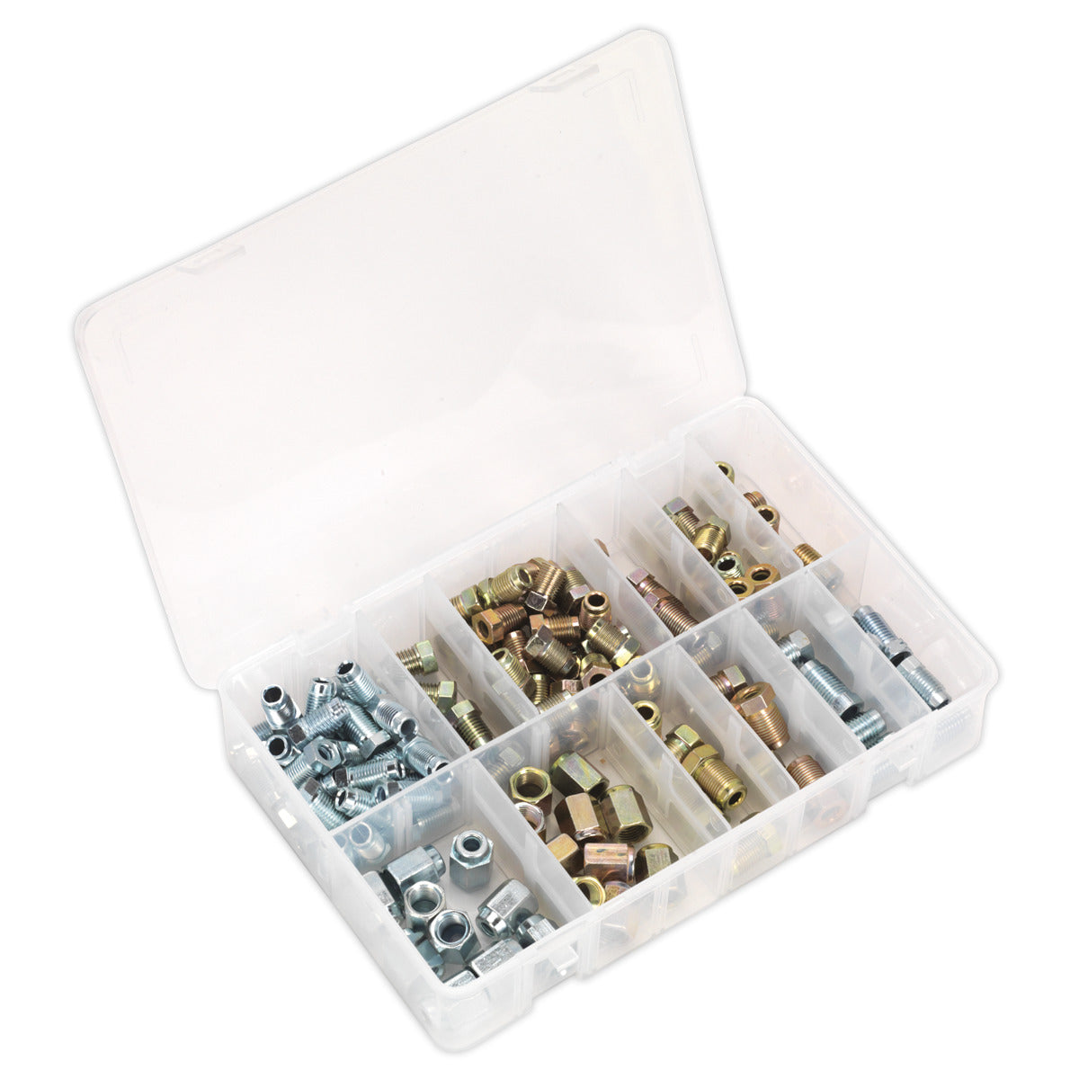 Sealey Metric/Imperial Brake Pipe Nut Assortment 200pc AB068BPN
