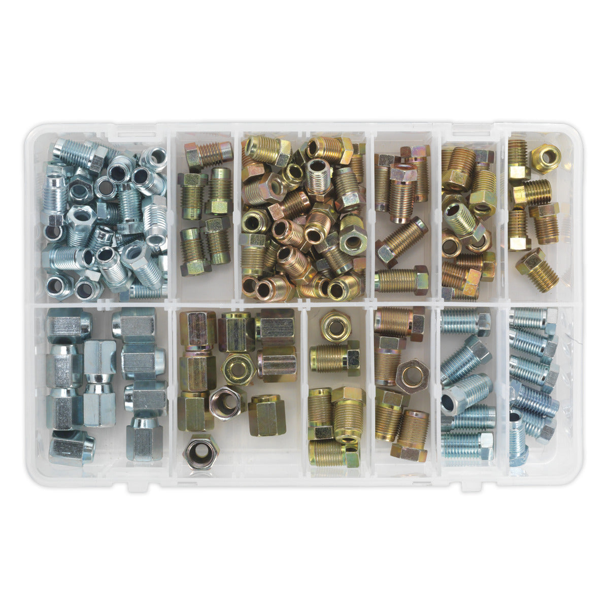 Sealey Metric/Imperial Brake Pipe Nut Assortment 200pc AB068BPN
