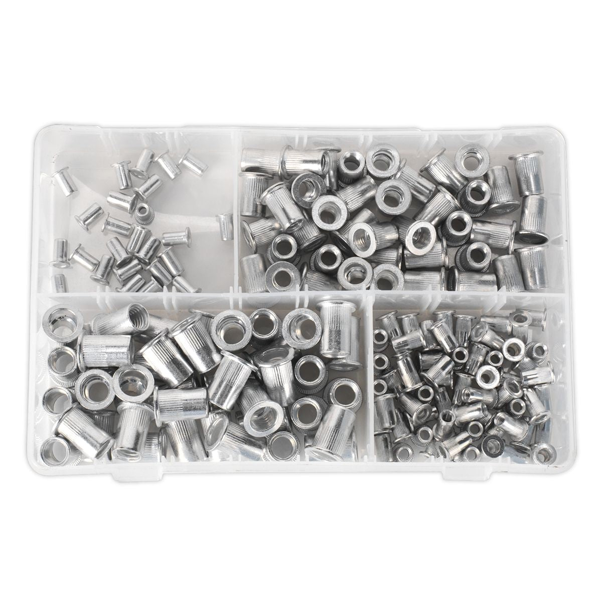 Sealey Threaded Insert (Rivet Nut) Splined Assortment M4-M8 200pc - Image 4