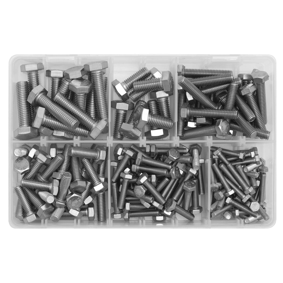 Sealey Stainless Steel Setscrew Assortment M5-M10 150pc - Image 3