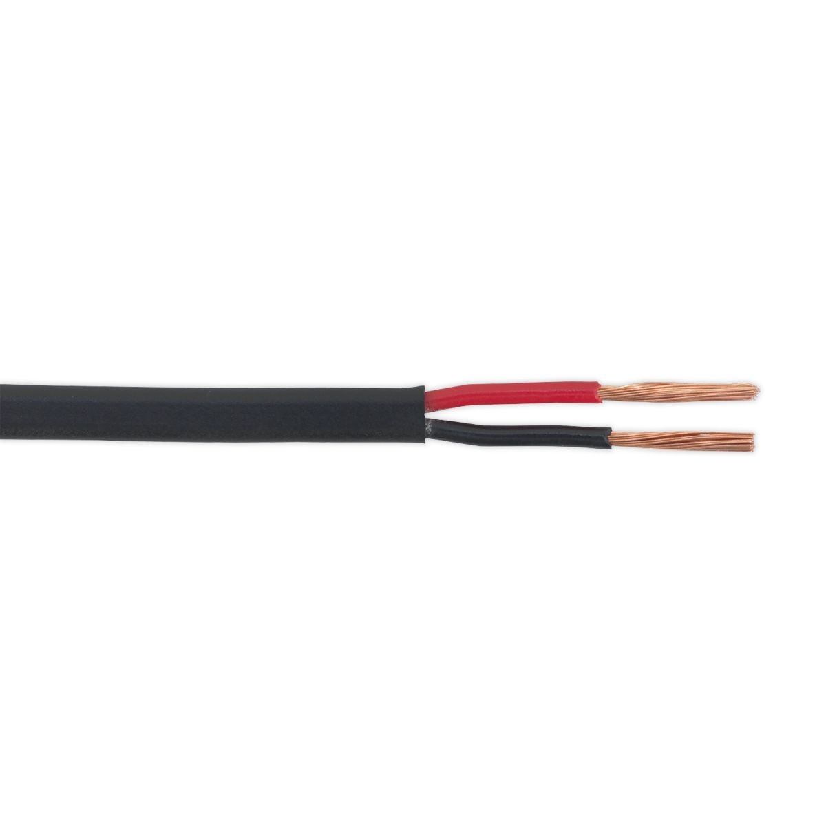 Sealey Thin Wall Flat Automotive Cable Twin 2 x 1mm_ 32/0.20mm 30m - Black - Image 1