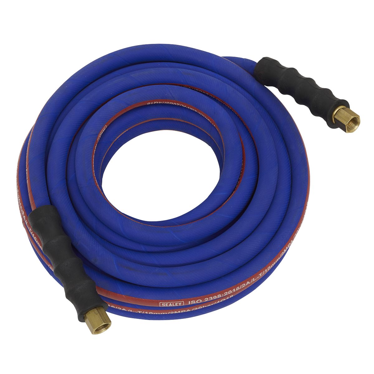 Sealey Extra-Heavy-Duty Air Hose with 1/4"BSP Unions 10m x 10mm - Image 1