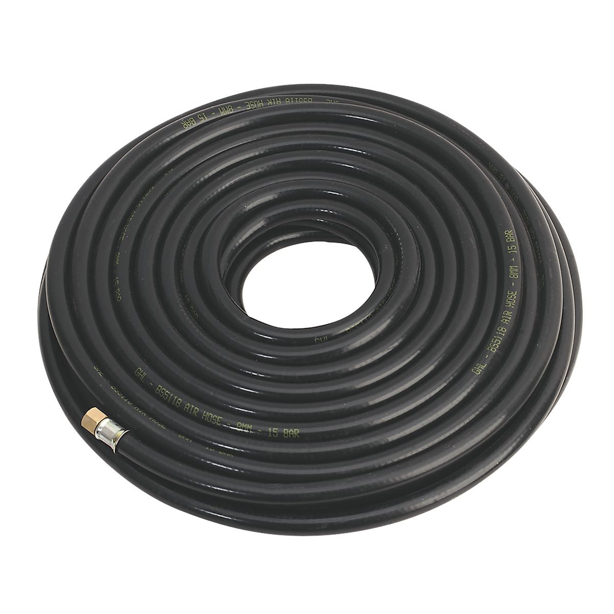 Sealey Heavy-Duty Air Hose with 1/4"BSP Unions 20m x 8mm - Image 1