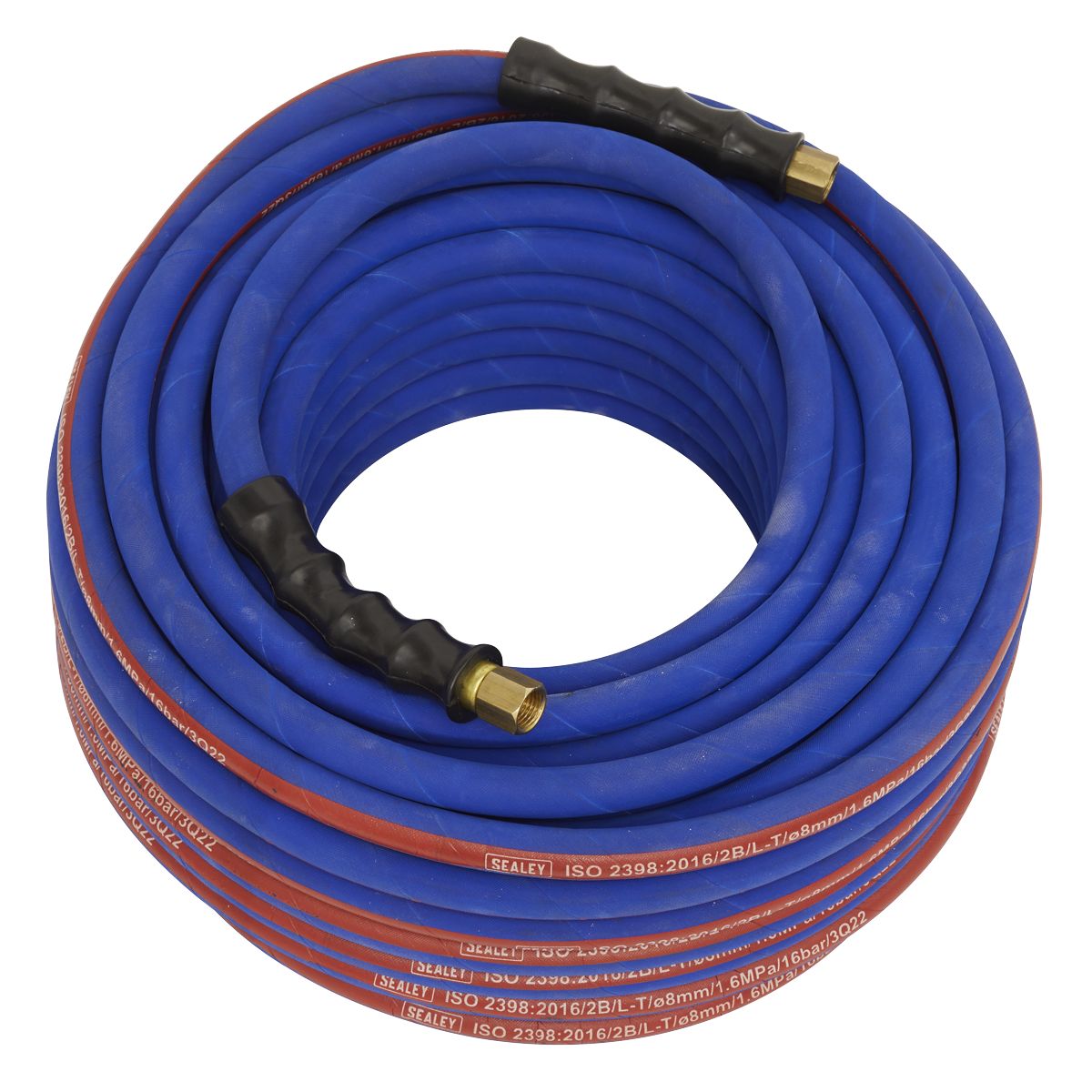Sealey Extra-Heavy-Duty Air Hose with 1/4"BSP Unions 30m x 8mm - Image 1